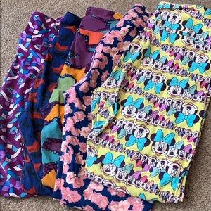 5 pair LuLaRue one size leggings